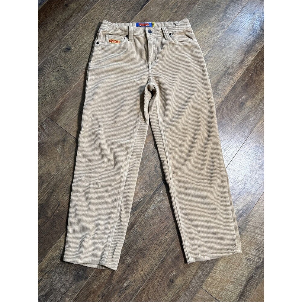 Empyre Boys' Tan Corduroy Relaxed Fit Skater Size 26 Pants Adjustable Waist